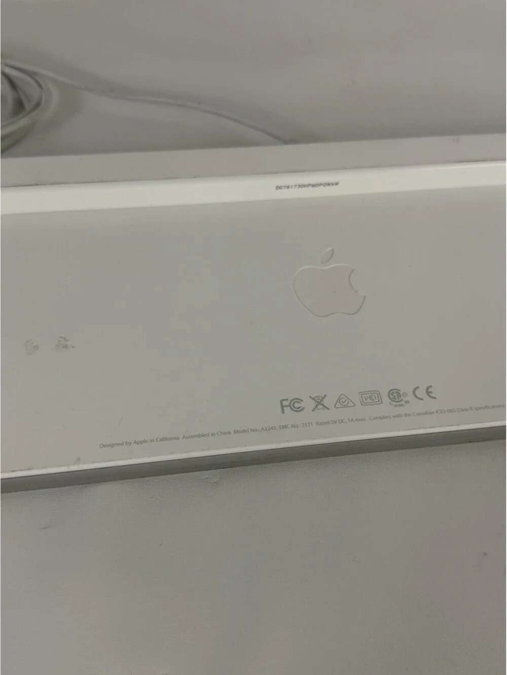 Apple Extended Keyboard - USB wired, slim - A1243 - complete and working